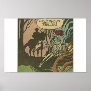 70s Golden age horror comics   scary retro comic Poster