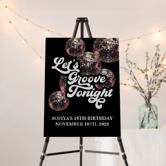 70s Groovy Disco Ball Welcome Sign