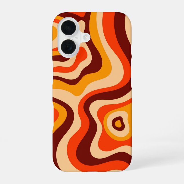 70s Groovy Wave Vibe iPhone Case (Back)