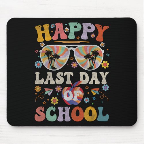 70s Happy Last Day Of School Groovy Teacher Boys G Mouse Pad