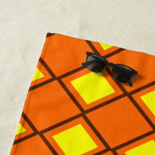 70s Harlequin Beach Towel