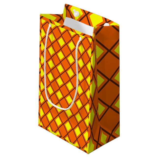 70s Harlequin  Small Gift Bag (Front Angled)