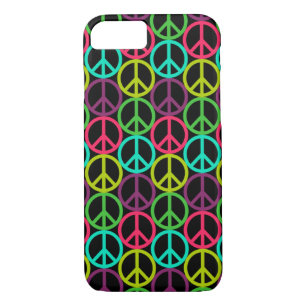 70's Hippie Peace Sign Pattern iPhone 8/7 Case