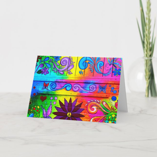 70's hippie psychedelic greeting card (Front)