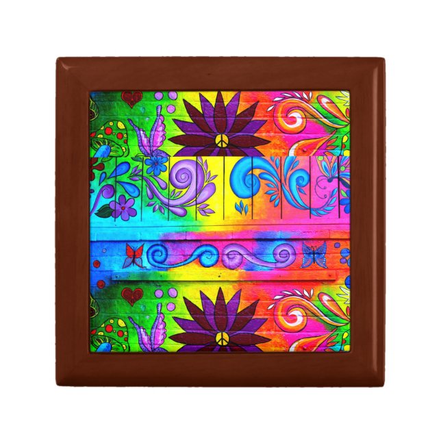 70's hippie psychedelic style gift box (Front)