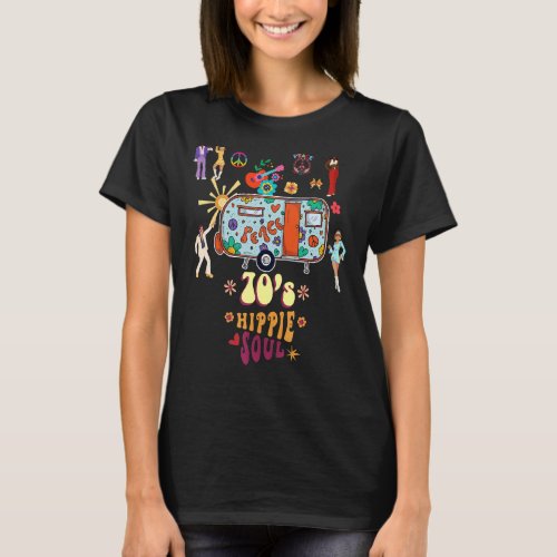 70s Hippie Soul seventies theme party outfit T_Shirt