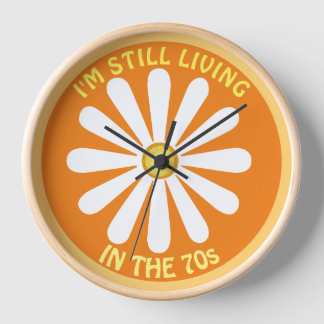 70s hippy daisy Pocket Watch Clock