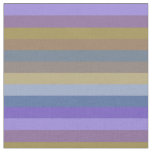 70s Horizontal Stripes in Lilac, Mustard &amp; Caramel Fabric