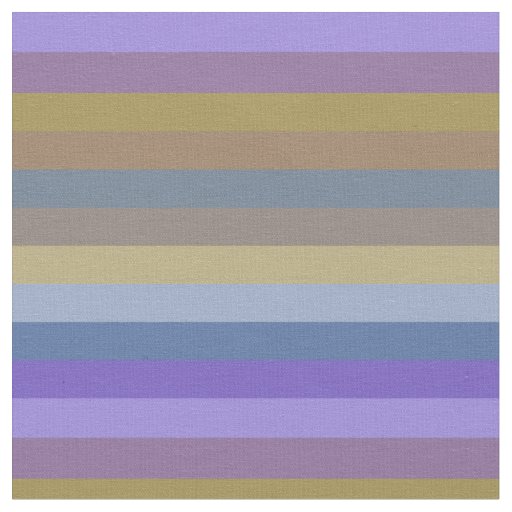 70s Horizontal Stripes in Lilac, Mustard & Caramel Fabric