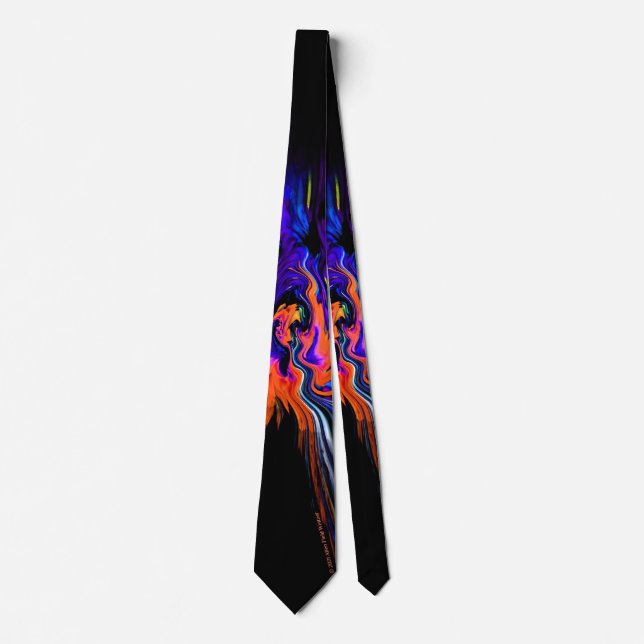 “’70s Lava Lamp #2” / Orange-Blue  Neck Tie (Front)