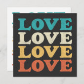 70s Love Retro Distressed Repeat Type (Front/Back)