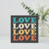 70s Love Retro Distressed Repeat Type (Standing Front)