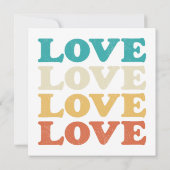 70s Love Retro Distressed Repeat Type (Back)