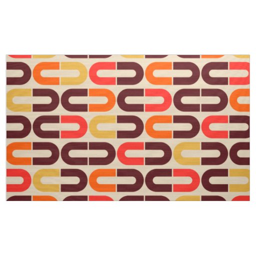 70s magnet shape retro fabric pattern