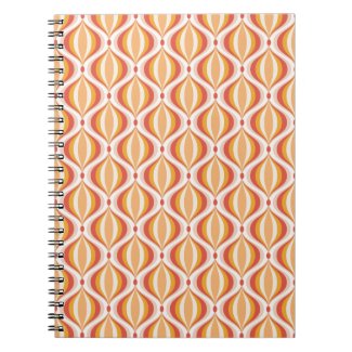 70s nostalgia notebook groovy optical pattern