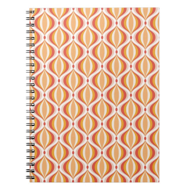 70s nostalgia patterned groovy notebook  (Front)
