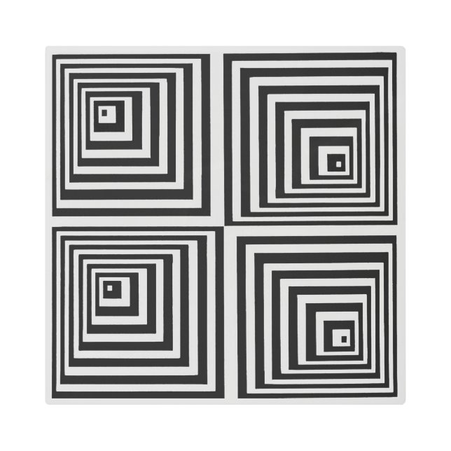 70s Op Art Metal Print (Front)