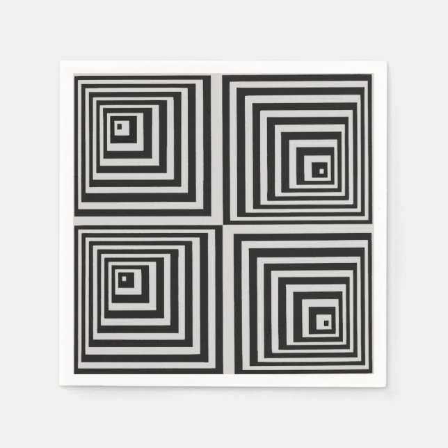 70s Op Art Paper Napkins (Front)