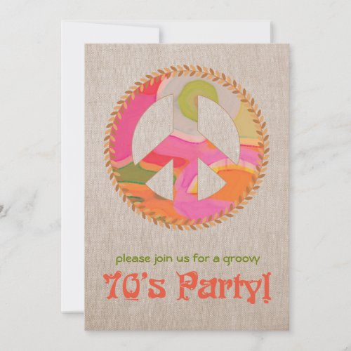 70's Party Invitation