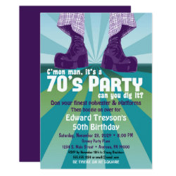 1970's Party Invitations - Retro Invites