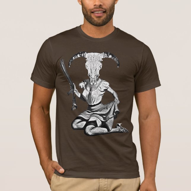 70's pin-up skull T-Shirt (Front)
