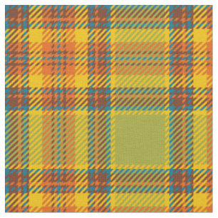 70s  plaid green fabric