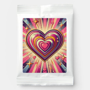 70s pop art heart/Valentines Lemonade Drink Mix