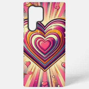 70s pop art heart/Valentine's  Mug Samsung Galaxy S22 Ultra Case