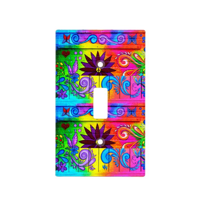 70's psychedelic light switch cover (Front)