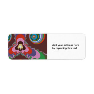 70s Psychedelic Pattern Retro Art Label