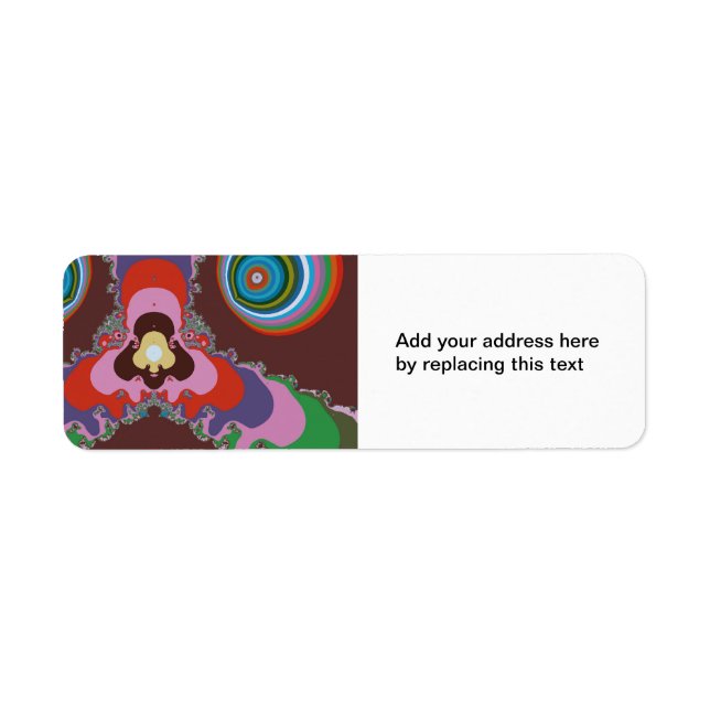 70s Psychedelic Pattern Retro Art Label (Front)