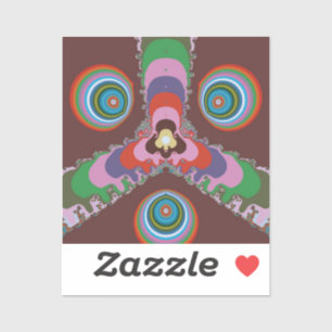 70s Psychedelic Pattern Retro Art Sticker