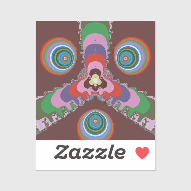 70s Psychedelic Pattern Retro Art Sticker (Sheet)