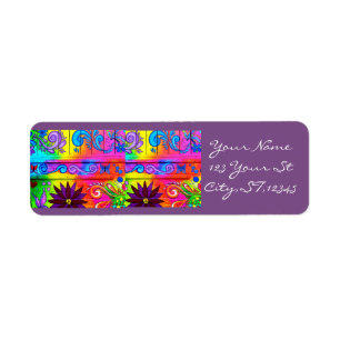 70's psychedelic style groovy label