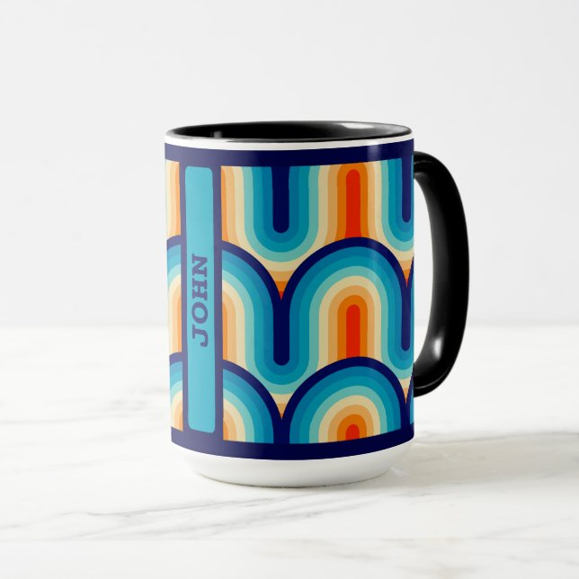 70s Rainbow Curves Mug (Front Right)