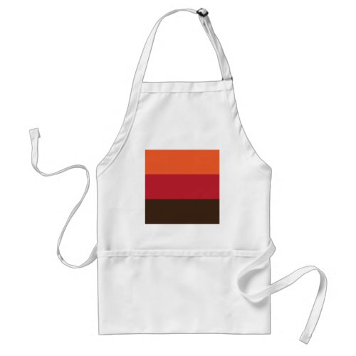 70s Retro 3 Striped Vintage Color Pattern Adult Apron