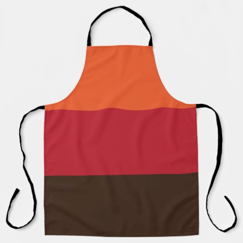 70s Retro 3 Striped Vintage Color Pattern Apron