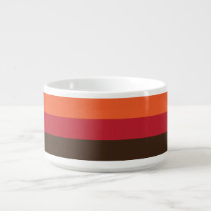 70s Retro 3 Striped Vintage Color Pattern Bowl