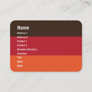 70s Retro 3 Striped Vintage Color Pattern Business Card