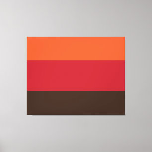 70s Retro 3 Striped Vintage Color Pattern Canvas Print