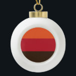70s Retro 3 Striped Vintage Color Pattern Ceramic Ball Christmas Ornament<br><div class="desc">70s Retro Three Stripe Vintage Colour Pattern

Globe Trotters specialises in idiosyncratic imagery from around the globe. Here you will find unique Greeting Cards,  Postcards,  Posters,  Mousepads and more.</div>