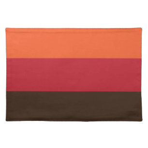 70s Retro 3 Striped Vintage Color Pattern Cloth Placemat