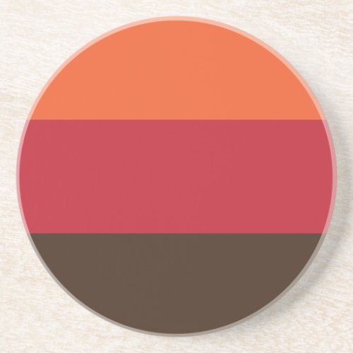 70s Retro 3 Striped Vintage Color Pattern Coaster