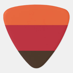 70s Retro 3 Striped Vintage Color Pattern Guitar Pick