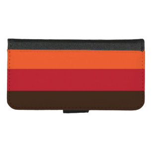 70s Retro 3 Striped Vintage Color Pattern iPhone 8/7 Wallet Case