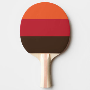 70s Retro 3 Striped Vintage Color Pattern Ping Pong Paddle