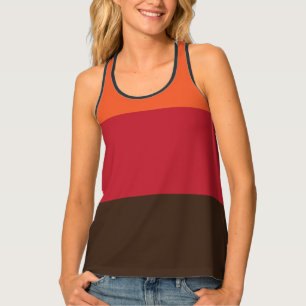 70s Retro 3 Striped Vintage Color Pattern Tank Top