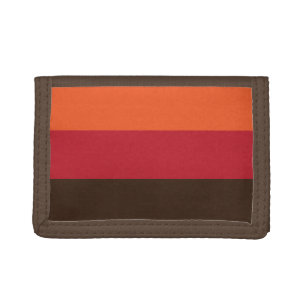 70s Retro 3 Striped Vintage Color Pattern Tri-fold Wallet