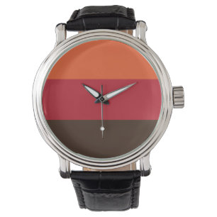 70s Retro 3 Striped Vintage Color Pattern Watch