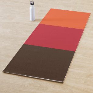 70s Retro 3 Striped Vintage Color Pattern Yoga Mat